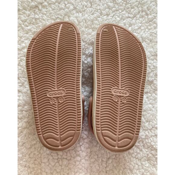 Crocs unisex platform off court clog sandals, pink clay, slip on, W 7 M 5 - Picture 5 of 9